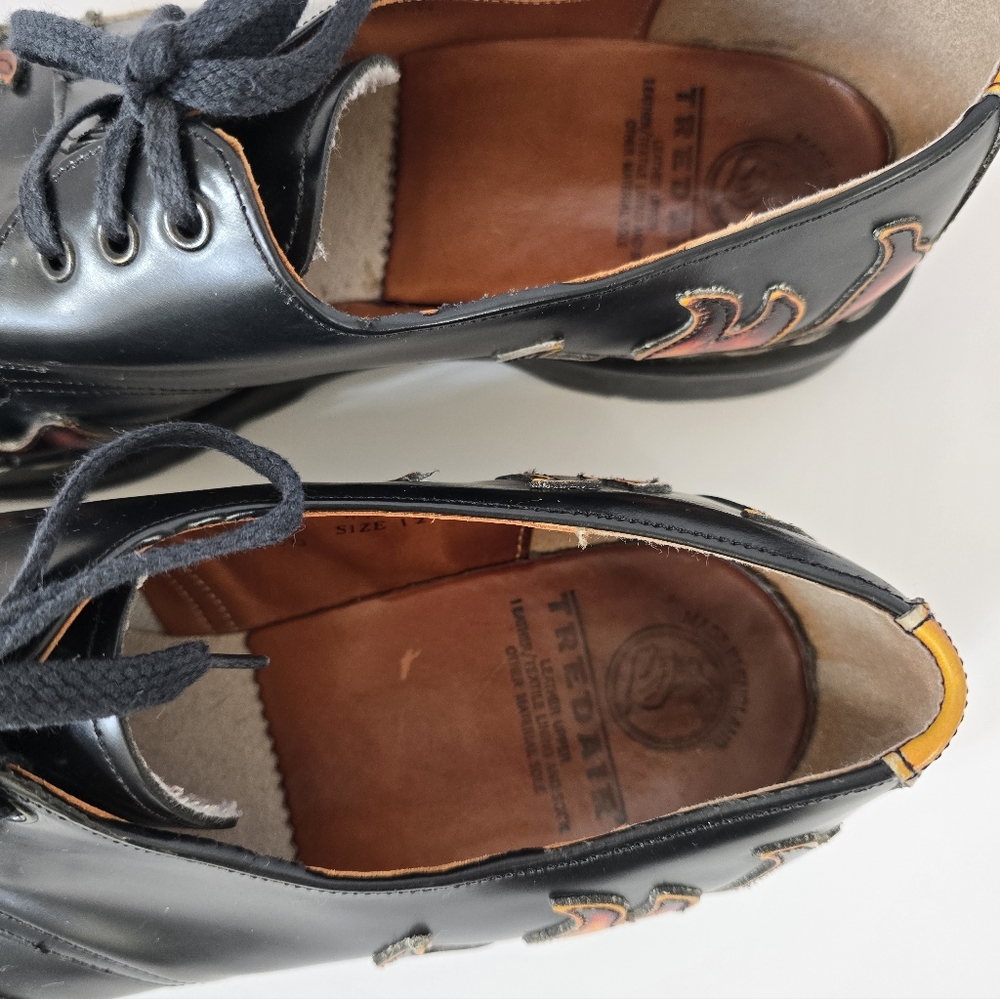 Vintage Tredair Doc Marten Style flame lace up Oxford shoes - Picture 2 of 5